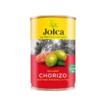 Aceitunas Jolca rellenas de chorizo, 10.6 oz Aceitunas verdes manzanilla Jolca rellenas de chorizo, lata de 300 g