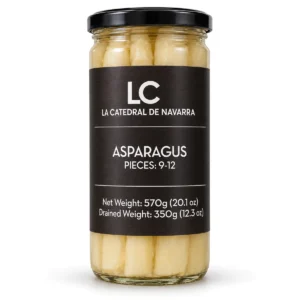 La Catedral de Navarra tall glass jar of thick white asparagus, 9-12 pieces, 570 g