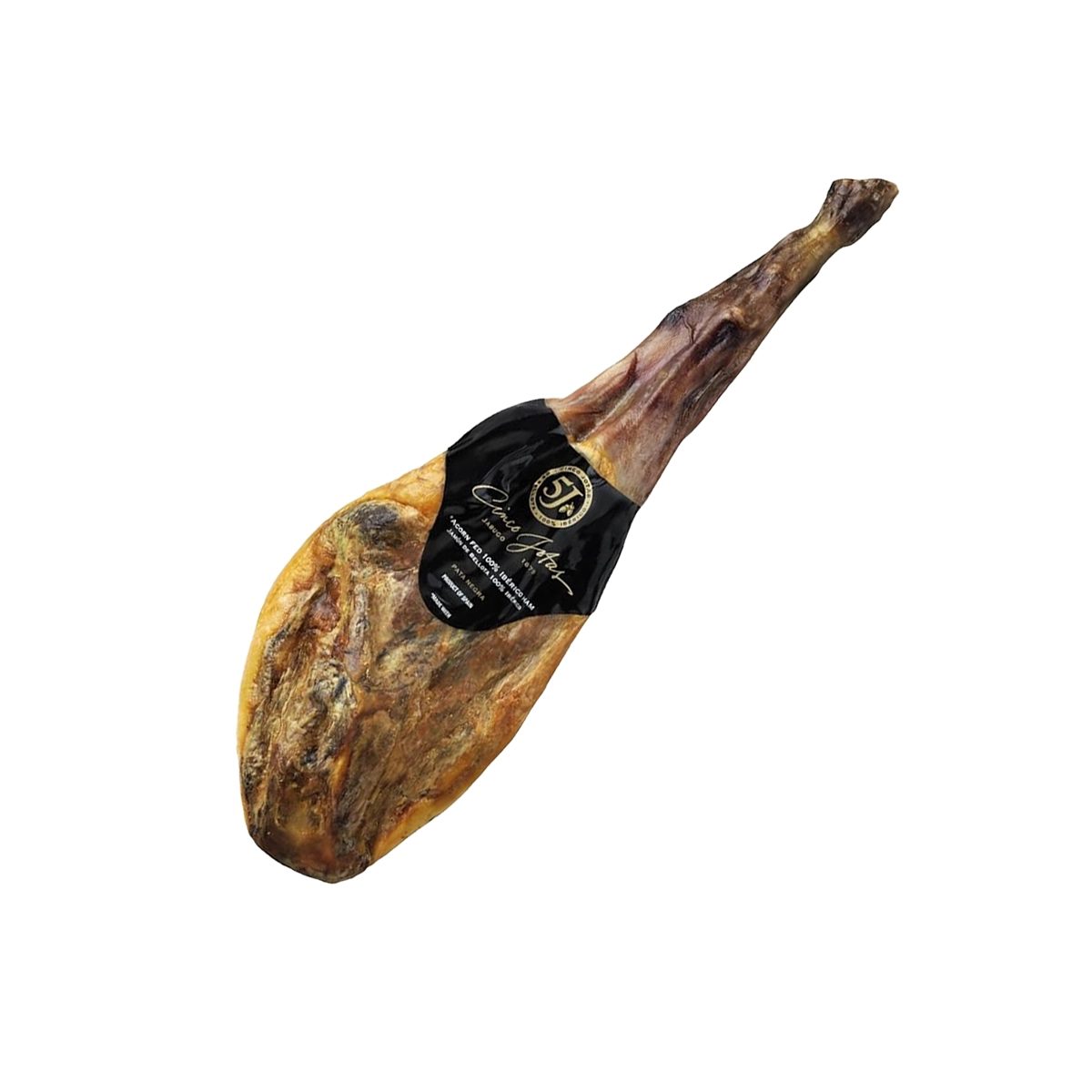 Cinco Jotas 100% Ibérico de Bellota Ham, Whole Bone-In 14–15.5 lb Cinco Jotas 100% Ibérico acorn-fed whole bone-in ham