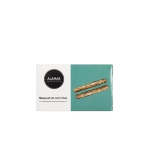 Alamar navajas al natural, razor clam pieces tin