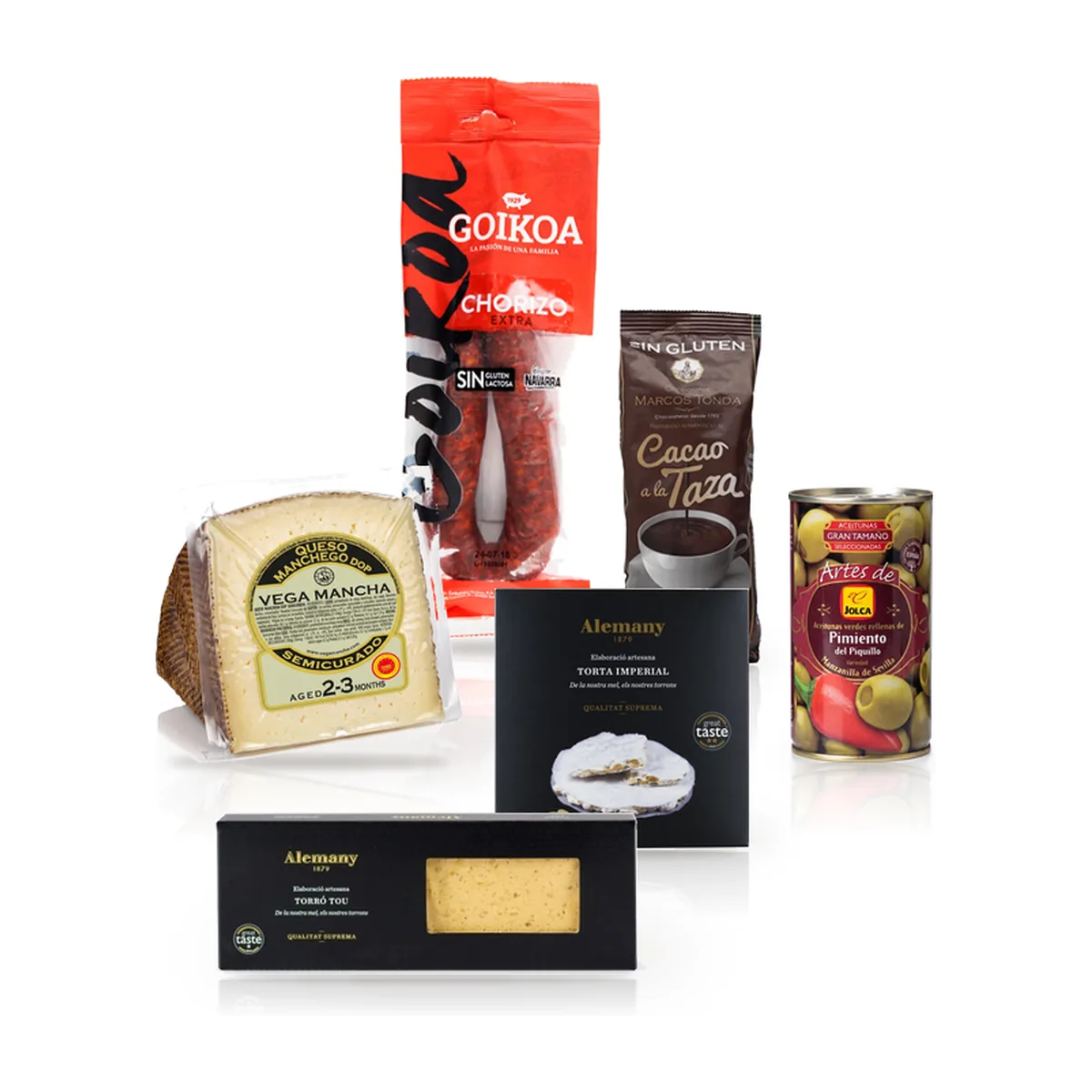 Corporate Gifts · Spanish ham for clients and teams Spanish Christmas Gift Box: turrón, chorizo, Manchego, olives and drinking chocolate