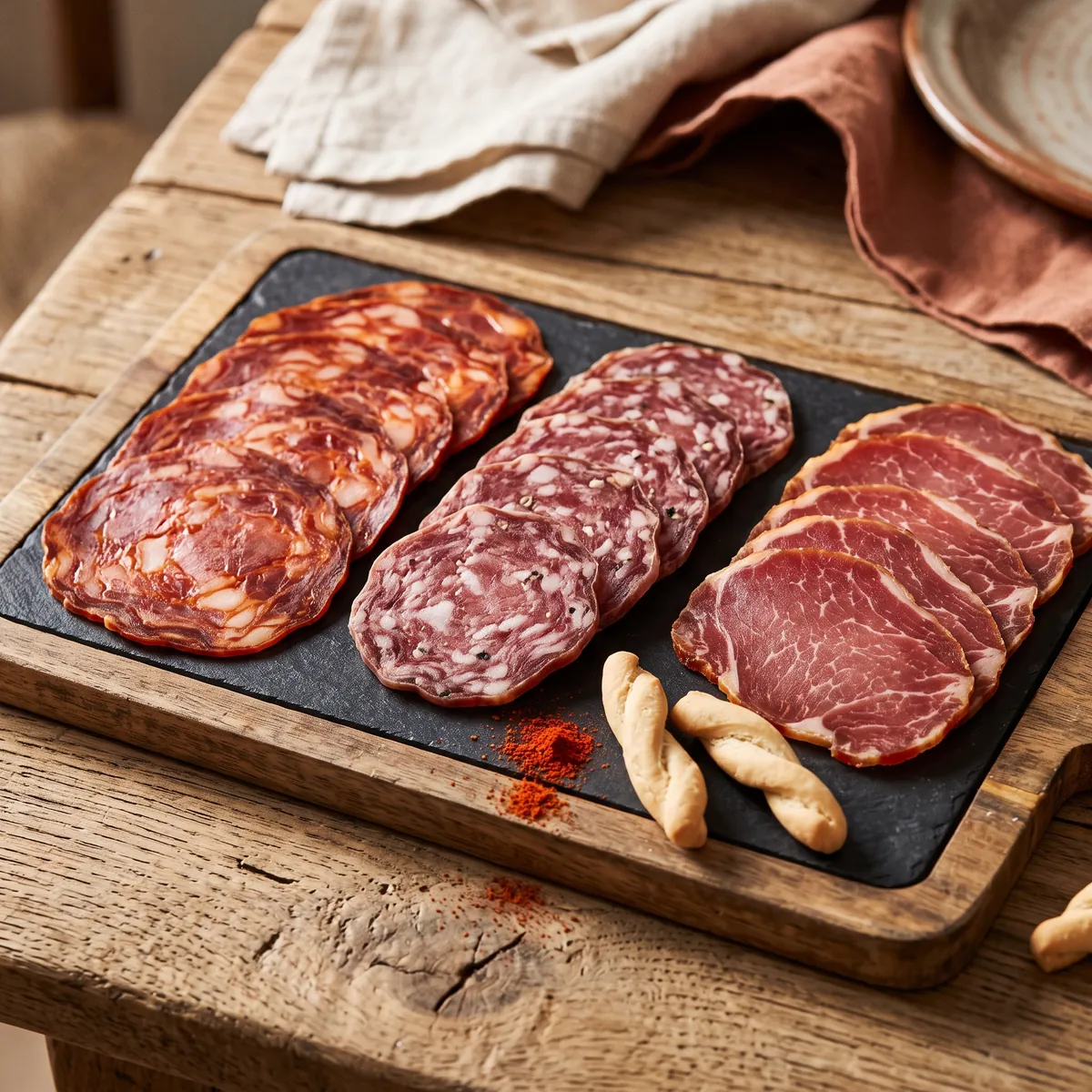 Spanish chorizo and charcuterie board